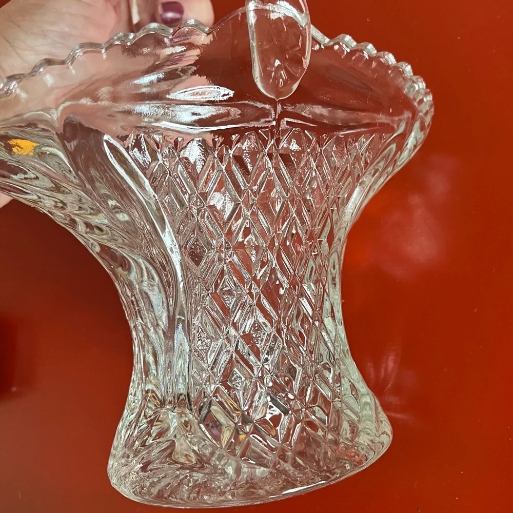 Vintage Princess House Intricate Crystal Clear Glass Basket in perfect condition - Picture 2 of 9